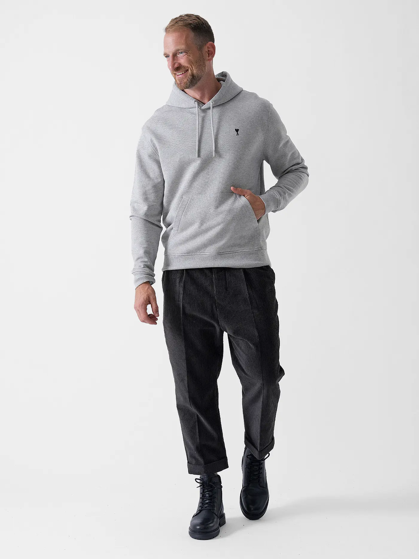 AMI PARIS | Kapuzensweater - Hoodie | hellgrau